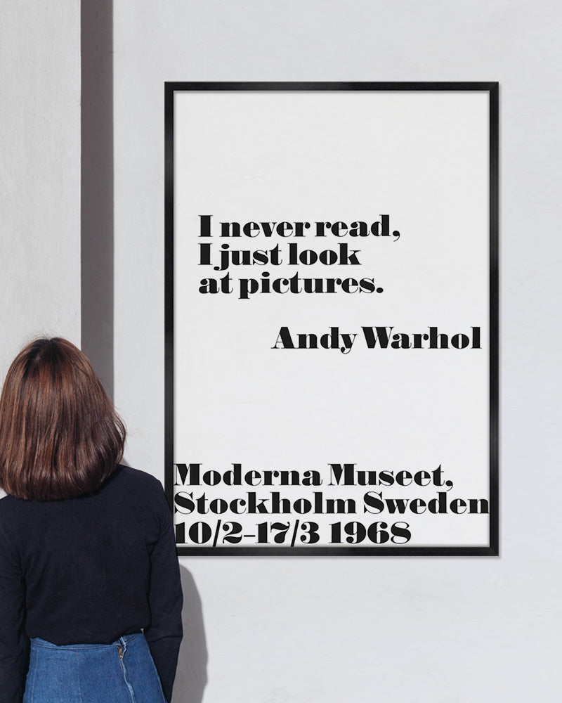 I never read... ポスター【Andy Warhol│アンディ・ウォーホル】【John melin│ジョン・メリン】1968 ExhibitionPoster(70cm×100cm)