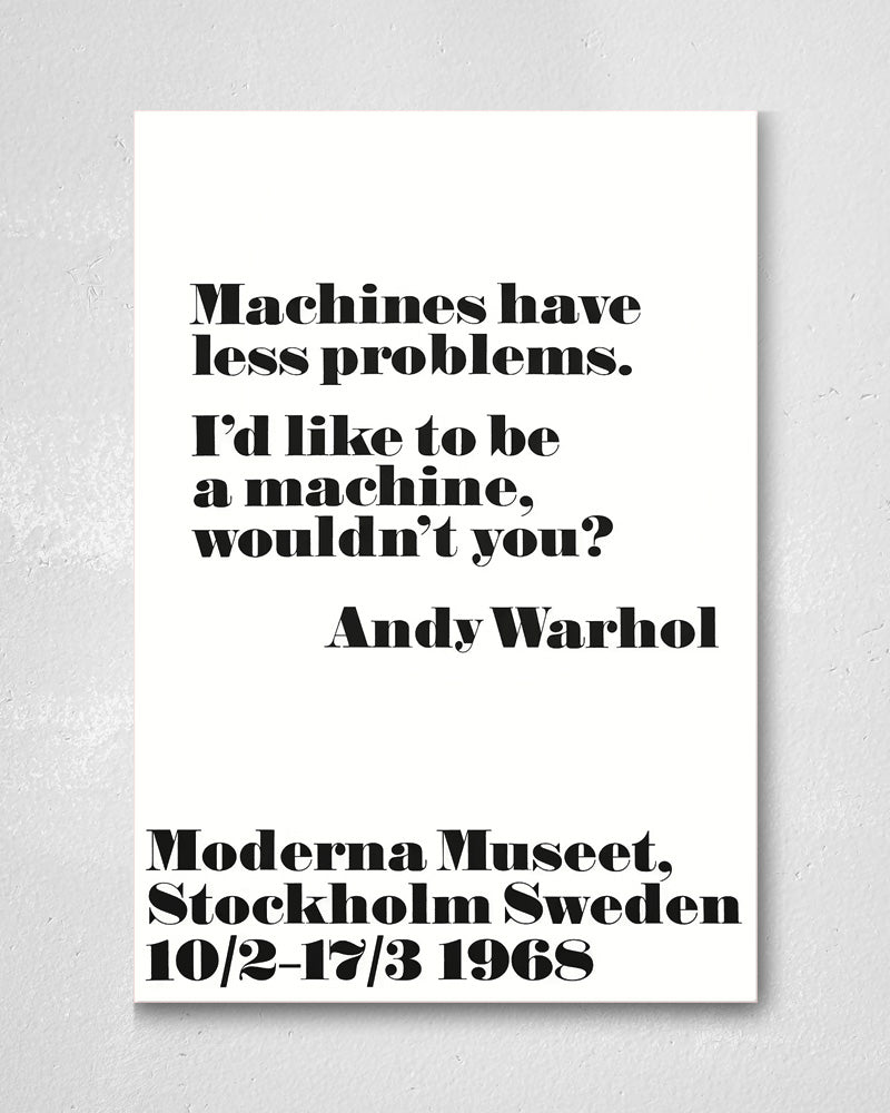 Machines have... ポスター【Andy Warhol│アンディ・ウォーホル】【John melin│ジョン・メリン】1968 ExhibitionPoster(70cm×100cm)