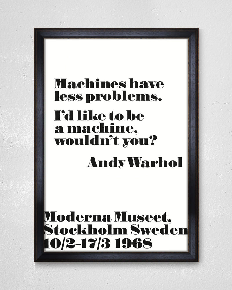 Machines have... ポスター【Andy Warhol│アンディ・ウォーホル】【John melin│ジョン・メリン】1968 ExhibitionPoster(70cm×100cm)