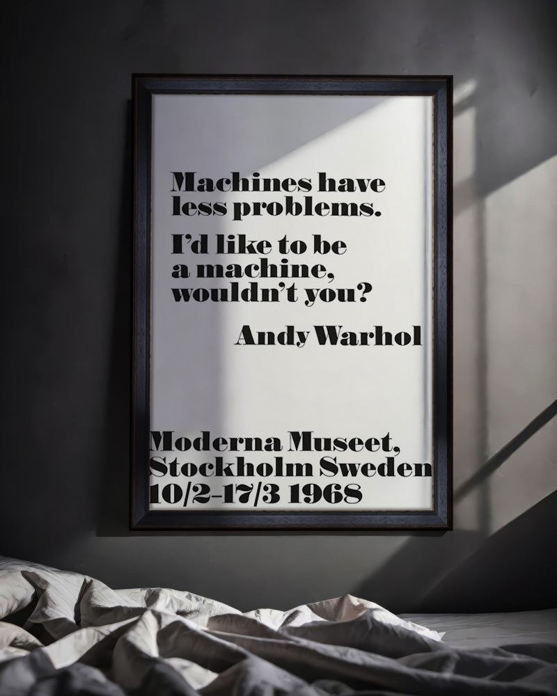 Machines have... ポスター【Andy Warhol│アンディ・ウォーホル】【John melin│ジョン・メリン】1968 ExhibitionPoster(70cm×100cm)