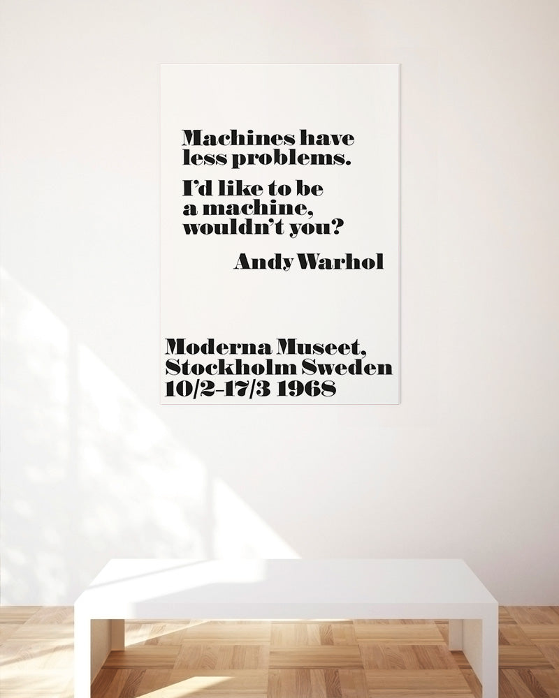 Machines have... ポスター【Andy Warhol│アンディ・ウォーホル】【John melin│ジョン・メリン】1968 ExhibitionPoster(70cm×100cm)