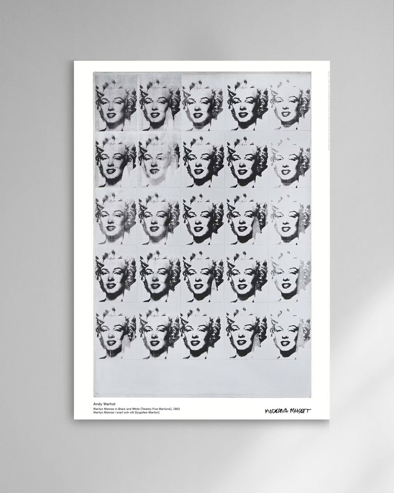 Marilyn Monroe in Black and White ポスター【Andy Warhol│アンディ・ウォーホル】by Moderna Museet(50cm×70cm)