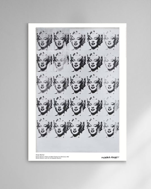 Marilyn Monroe in Black and White ポスター【Andy Warhol│アンディ・ウォーホル】by Moderna Museet(50cm×70cm)