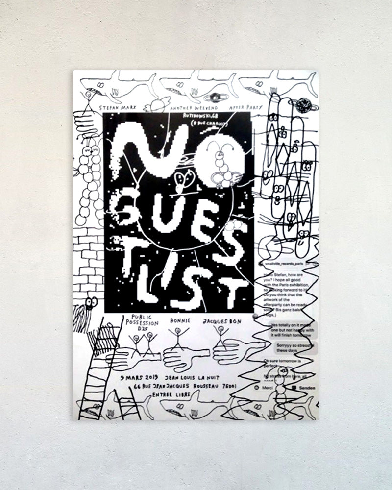 NO GUEST LIST ポスター【Stefan Marx│ステファン・マルクス】(59cm×84cm)