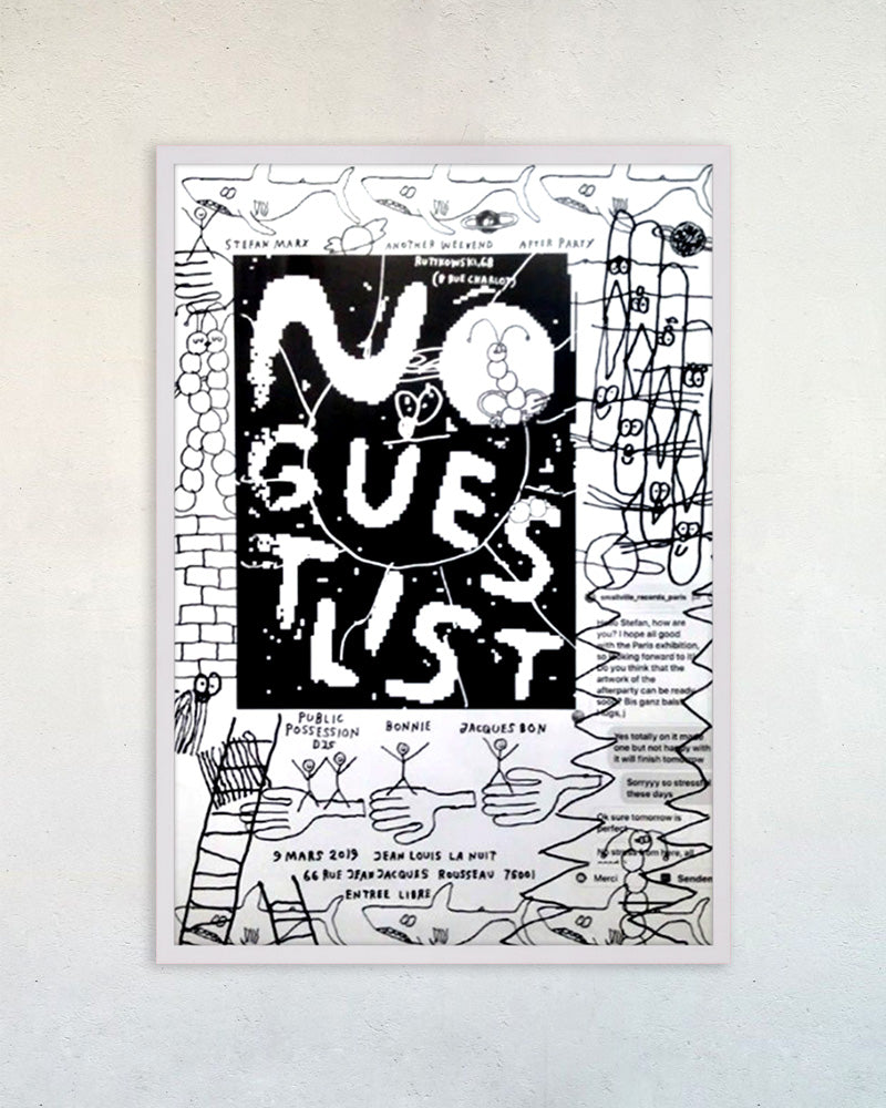 NO GUEST LIST ポスター【Stefan Marx│ステファン・マルクス】(59cm×84cm)