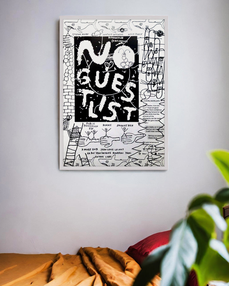 NO GUEST LIST ポスター【Stefan Marx│ステファン・マルクス】(59cm×84cm)