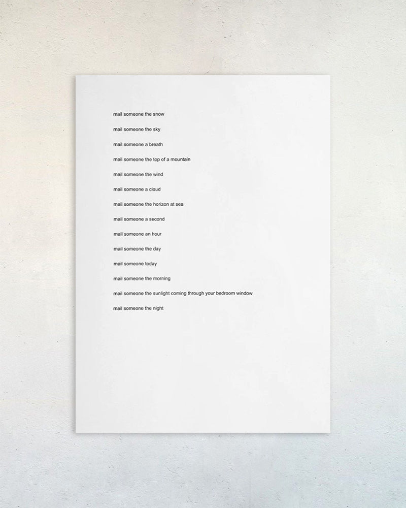 MAIL SOMEONE...ポスター【David Horvitz│デヴィッド・ホーヴィッツ】(29.7cm×42cm)