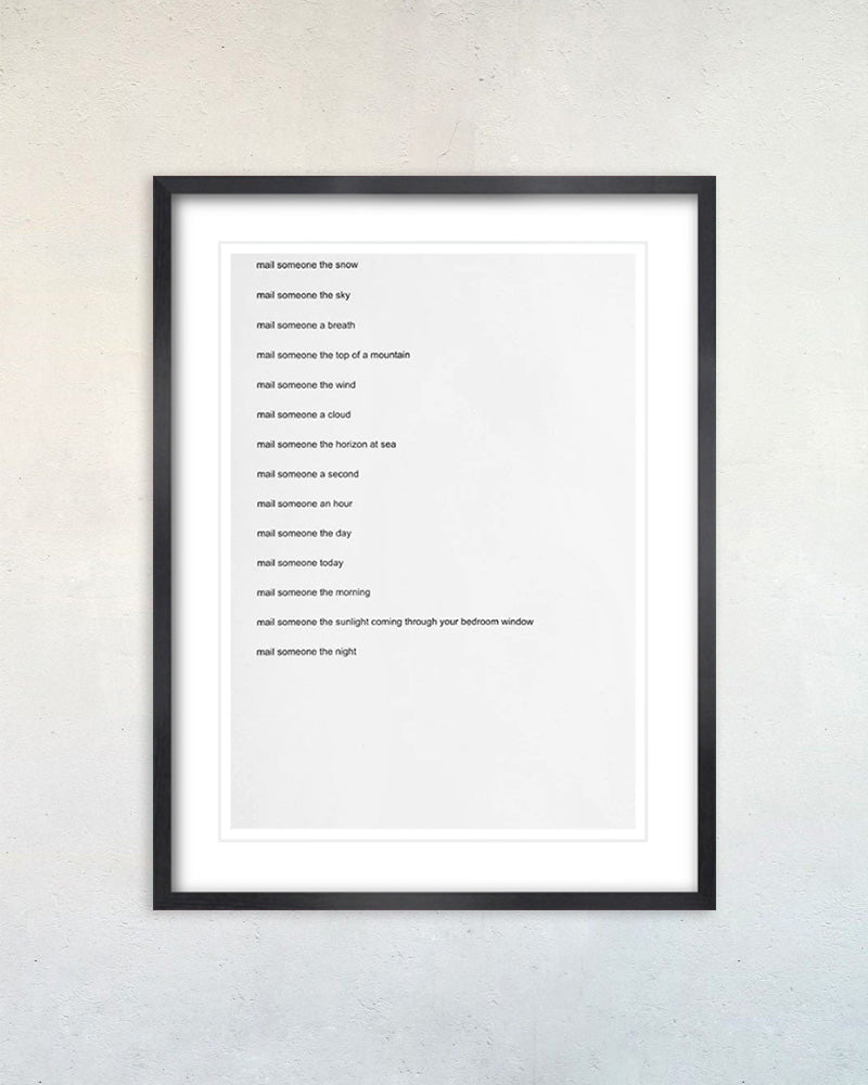 MAIL SOMEONE...ポスター【David Horvitz│デヴィッド・ホーヴィッツ】(29.7cm×42cm)