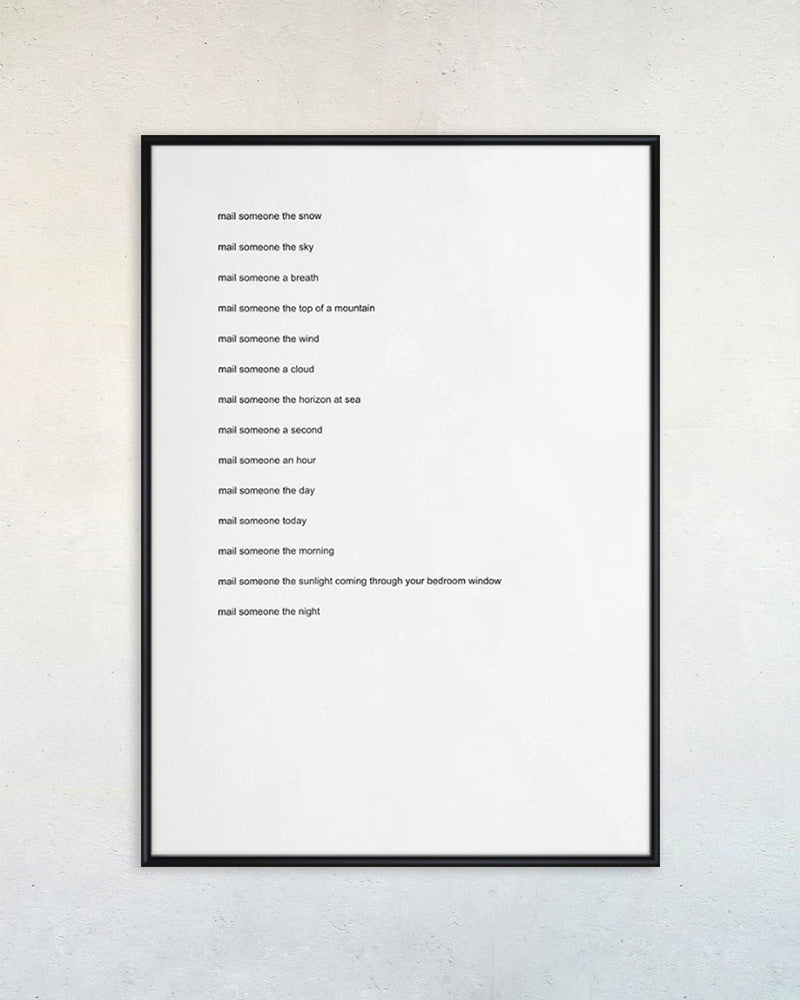 MAIL SOMEONE...ポスター【David Horvitz│デヴィッド・ホーヴィッツ】(29.7cm×42cm)