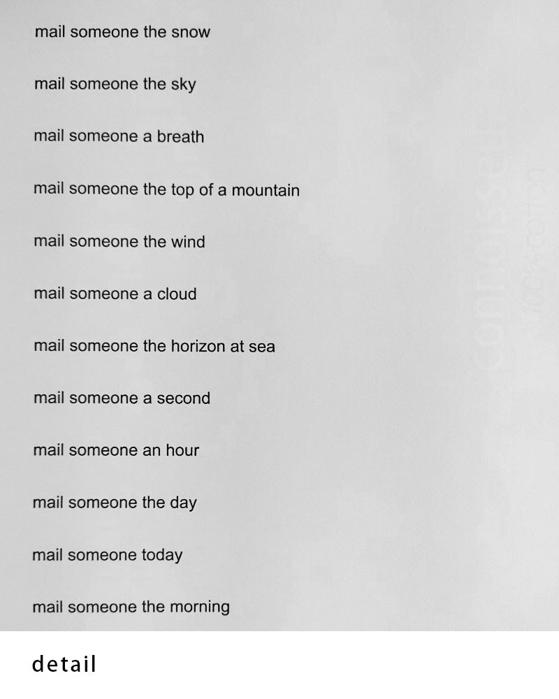 MAIL SOMEONE...ポスター【David Horvitz│デヴィッド・ホーヴィッツ】(29.7cm×42cm)