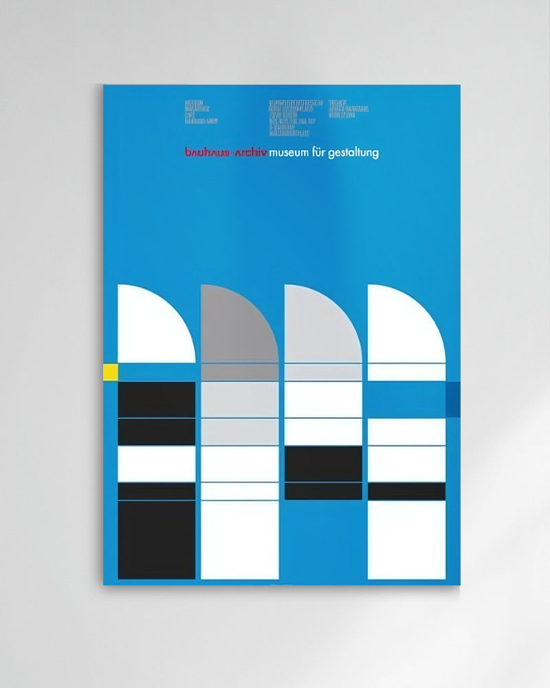 Bauhaus Archiv Museum fur Gestaltung Berlin 1987ポスター【Bauhaus│バウハウス】【Ott + Stein│ニコラウス・オットとベルナルド・シュタイン】(84cm×60cm)