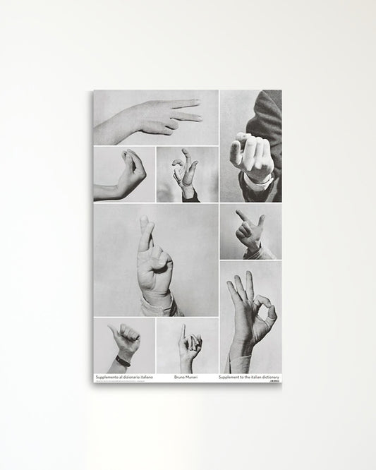 Supplement to the Italian Dictionaryポスター【Bruno Munari│ブルーノ・ムナーリ】(77.5cm×50cm)
