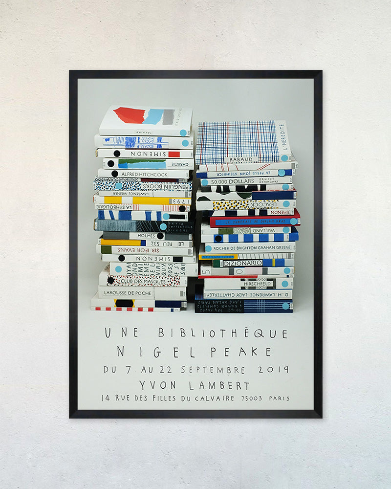 Une Bibliothèqueポスター【Nigel Peake│ナイジェル・ピーク】(46cm×33cm)