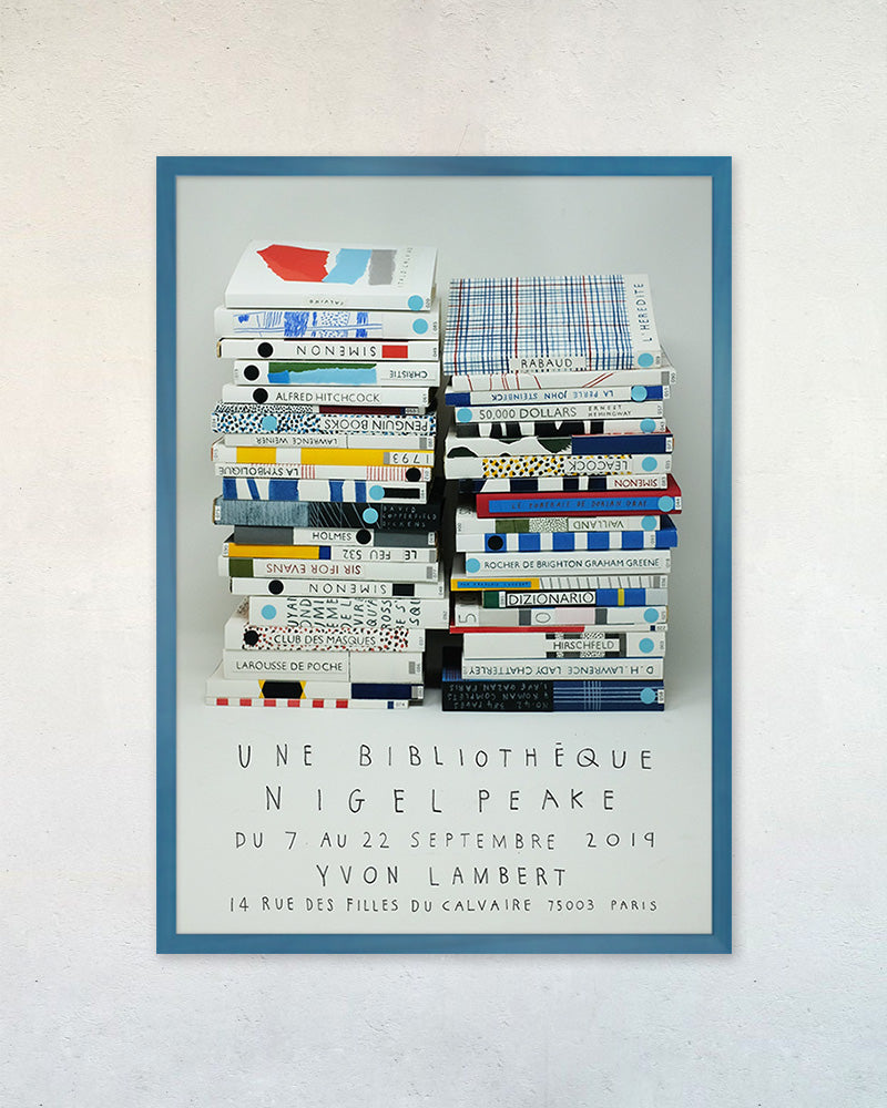 Une Bibliothèqueポスター【Nigel Peake│ナイジェル・ピーク】(46cm×33cm)