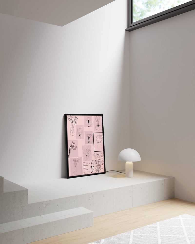 Pink flowers (10 Mai 2014)ポスター【Stefan Marx│ステファン・マルクス】(59cm×84cm)