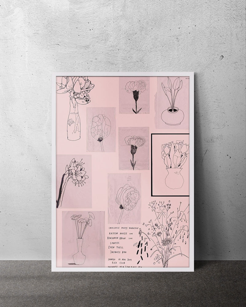Pink flowers (10 Mai 2014)ポスター【Stefan Marx│ステファン・マルクス】(59cm×84cm)