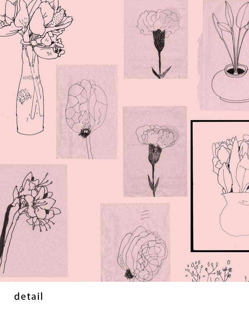 Pink flowers (10 Mai 2014)ポスター【Stefan Marx│ステファン・マルクス】(59cm×84cm)
