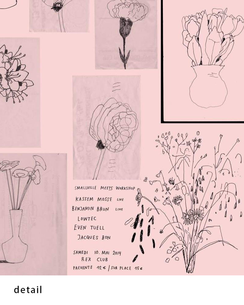 Pink flowers (10 Mai 2014)ポスター【Stefan Marx│ステファン・マルクス】(59cm×84cm)