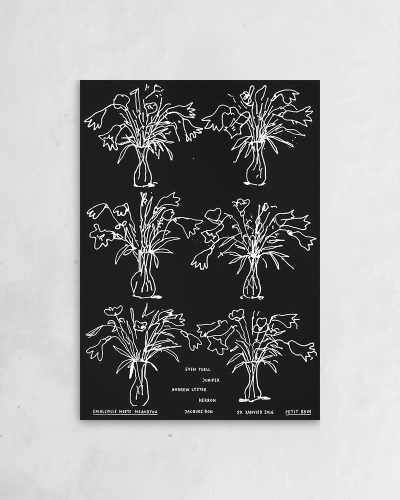 B&W flowers(2016)ポスター【Stefan Marx│ステファン・マルクス】(59cm×84cm)