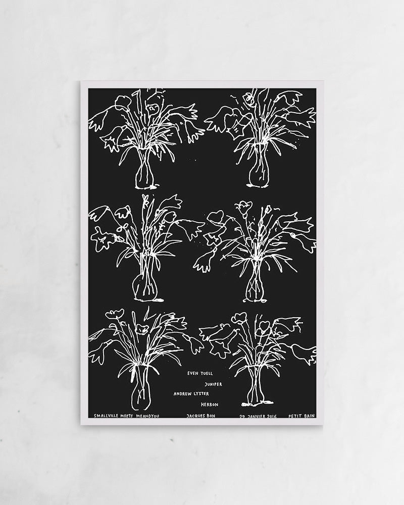 B&W flowers(2016)ポスター【Stefan Marx│ステファン・マルクス】(59cm×84cm)