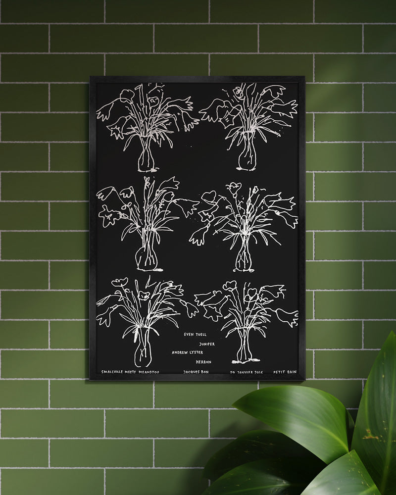 B&W flowers(2016)ポスター【Stefan Marx│ステファン・マルクス】(59cm×84cm)