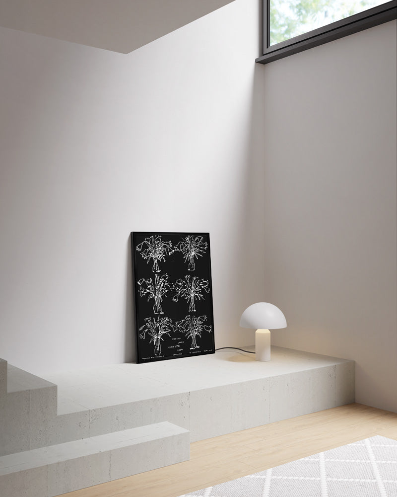 B&W flowers(2016)ポスター【Stefan Marx│ステファン・マルクス】(59cm×84cm)