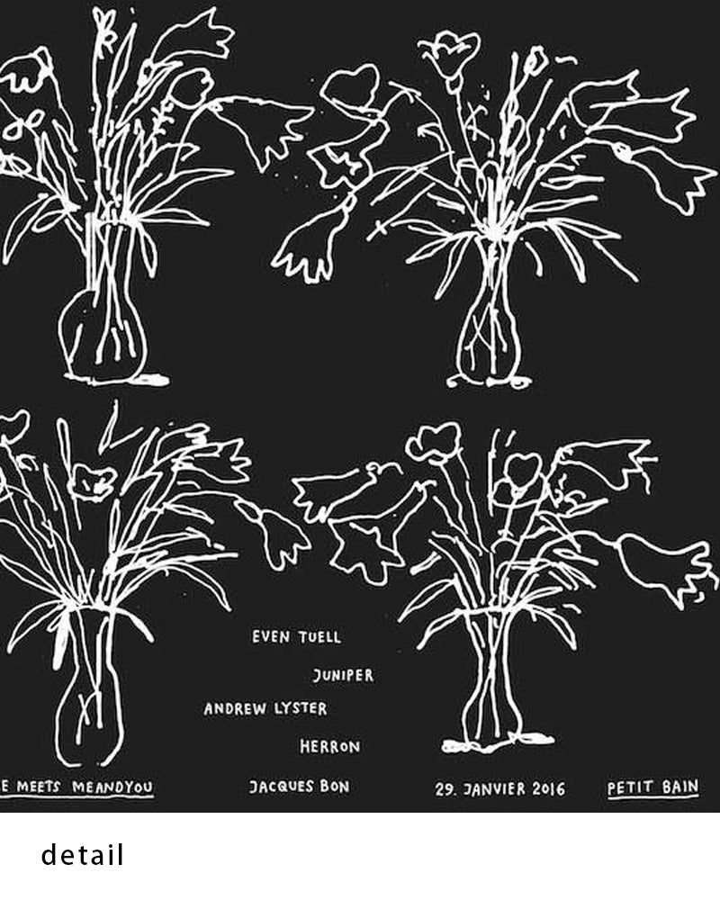 B&W flowers(2016)ポスター【Stefan Marx│ステファン・マルクス】(59cm×84cm)