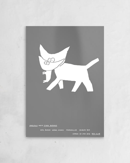 Yamato cats (silver)ポスター【Stefan Marx│ステファン・マルクス】(59cm×84cm)