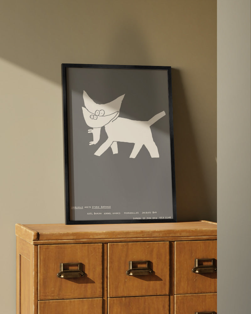 Yamato cats (silver)ポスター【Stefan Marx│ステファン・マルクス】(59cm×84cm)