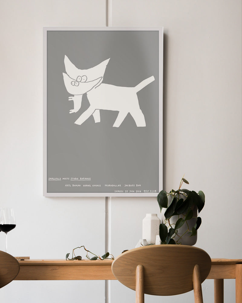 Yamato cats (silver)ポスター【Stefan Marx│ステファン・マルクス】(59cm×84cm)