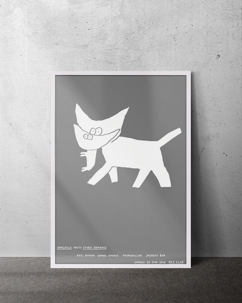 Yamato cats (silver)ポスター【Stefan Marx│ステファン・マルクス】(59cm×84cm)