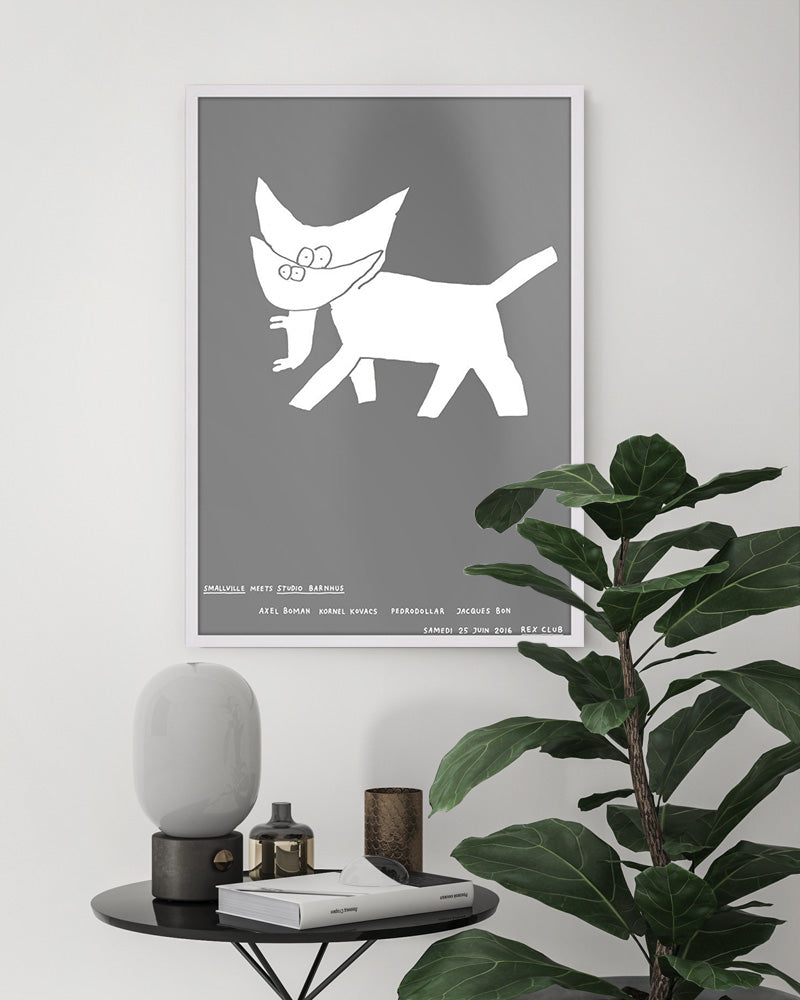 Yamato cats (silver)ポスター【Stefan Marx│ステファン・マルクス】(59cm×84cm)
