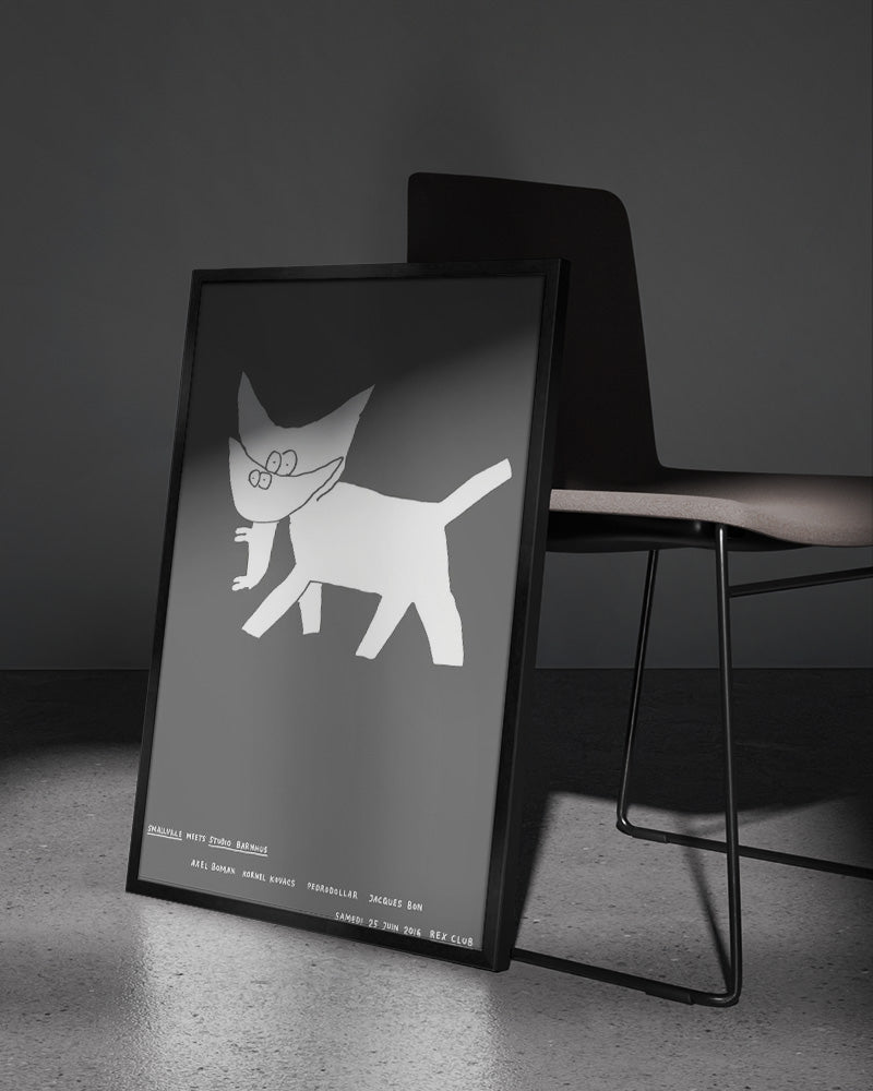 Yamato cats (silver)ポスター【Stefan Marx│ステファン・マルクス】(59cm×84cm)