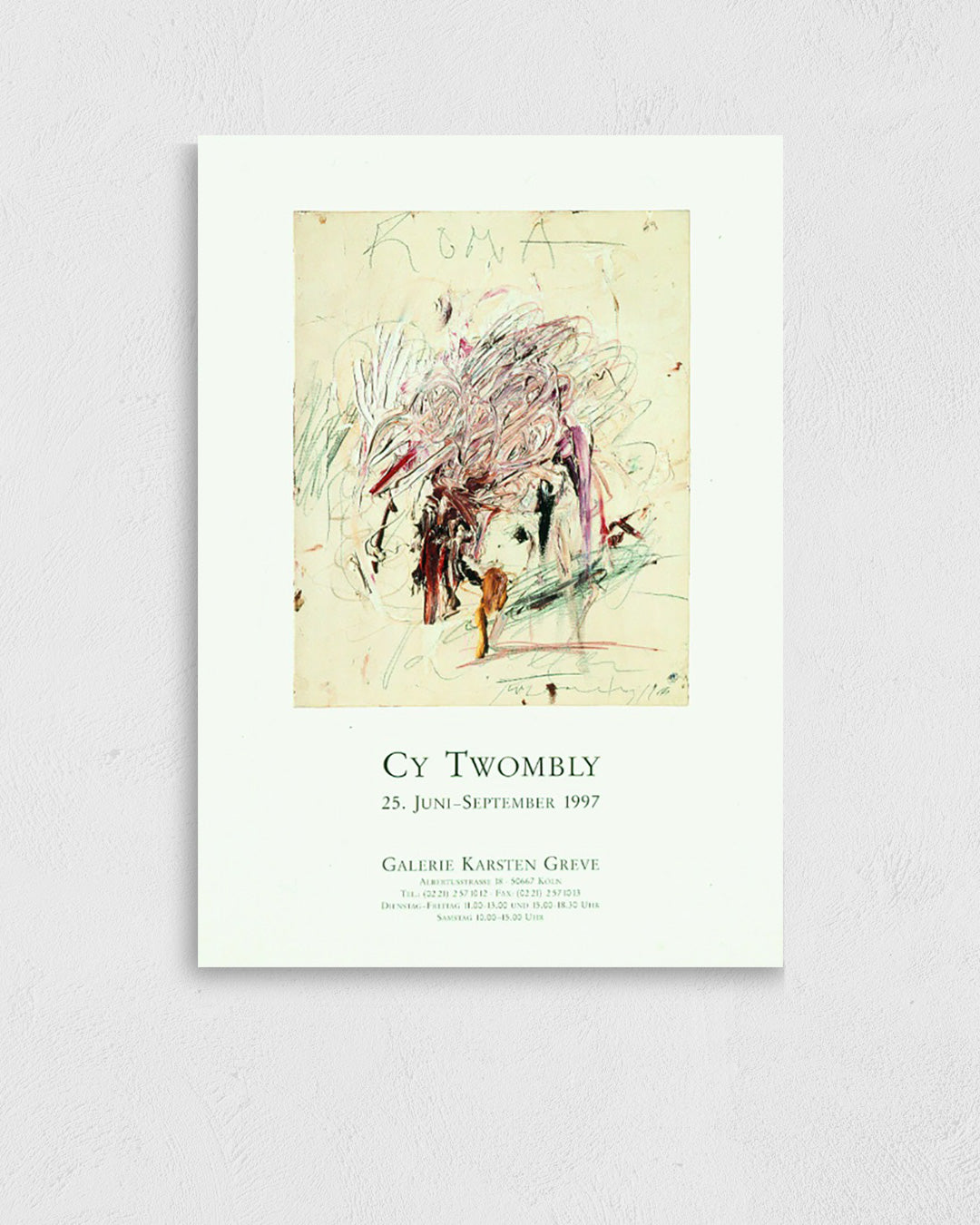 新品正規品 Cy Twombly サイトゥオンブリー カゴシアン 希少ポスター POSTER PROJECT (1980) by Cy Twombly – twelvebooks