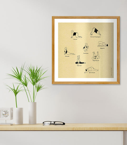 【フレームセット】YOGA POSTER(ヨガポスター)正方形40cm×40cm