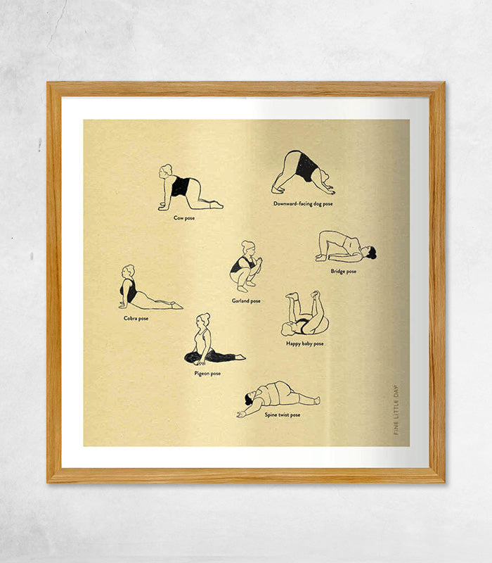 【フレームセット】YOGA POSTER(ヨガポスター)正方形40cm×40cm