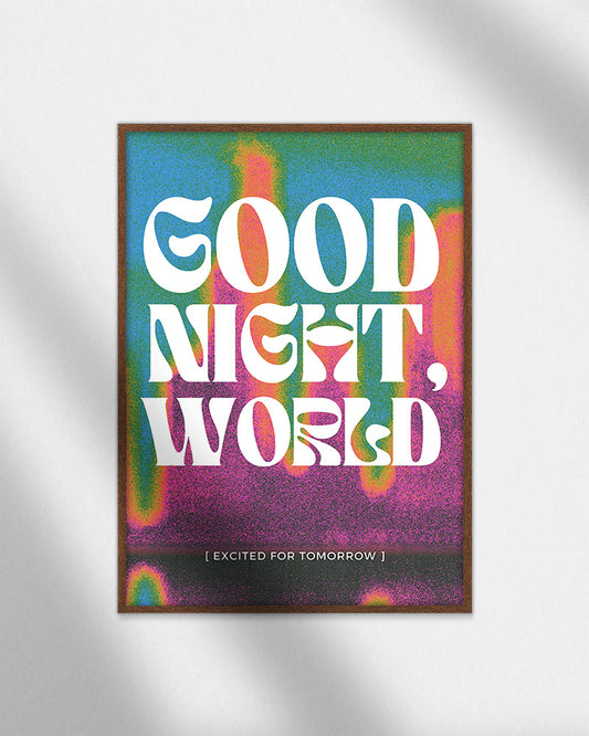 【ポスターのみ】Good Night, World – Dreamy Spectrum Posterアートポスター（A2,A3）