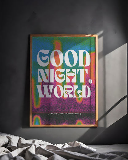 【ポスターのみ】Good Night, World – Dreamy Spectrum Posterアートポスター（A2,A3）