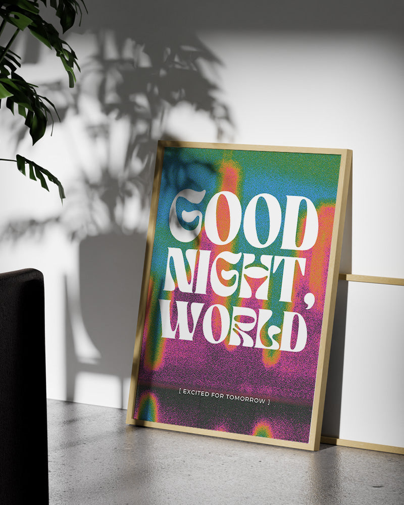 【ポスターのみ】Good Night, World – Dreamy Spectrum Posterアートポスター（A2,A3）