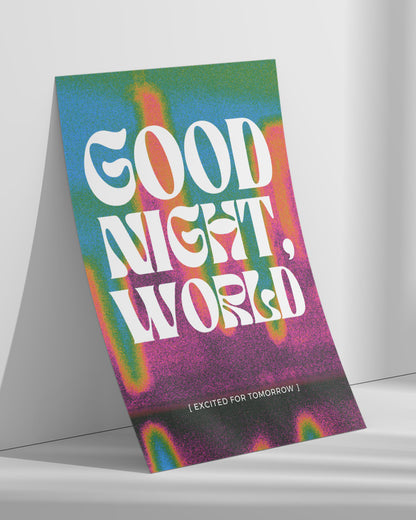 【ポスターのみ】Good Night, World – Dreamy Spectrum Posterアートポスター（A2,A3）