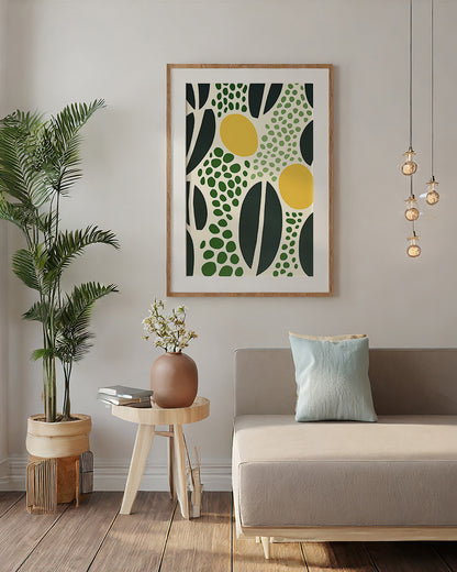 【ポスターのみ】Botanical Harmony – Nature-Inspired Abstract Posterアートポスター（A2,A3）