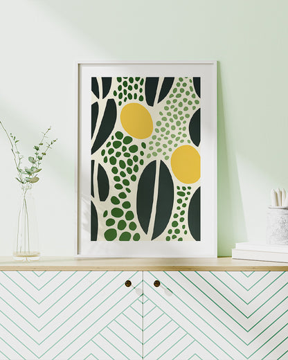 【ポスターのみ】Botanical Harmony – Nature-Inspired Abstract Posterアートポスター（A2,A3）