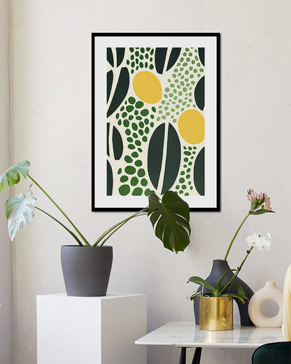 【ポスターのみ】Botanical Harmony – Nature-Inspired Abstract Posterアートポスター（A2,A3）