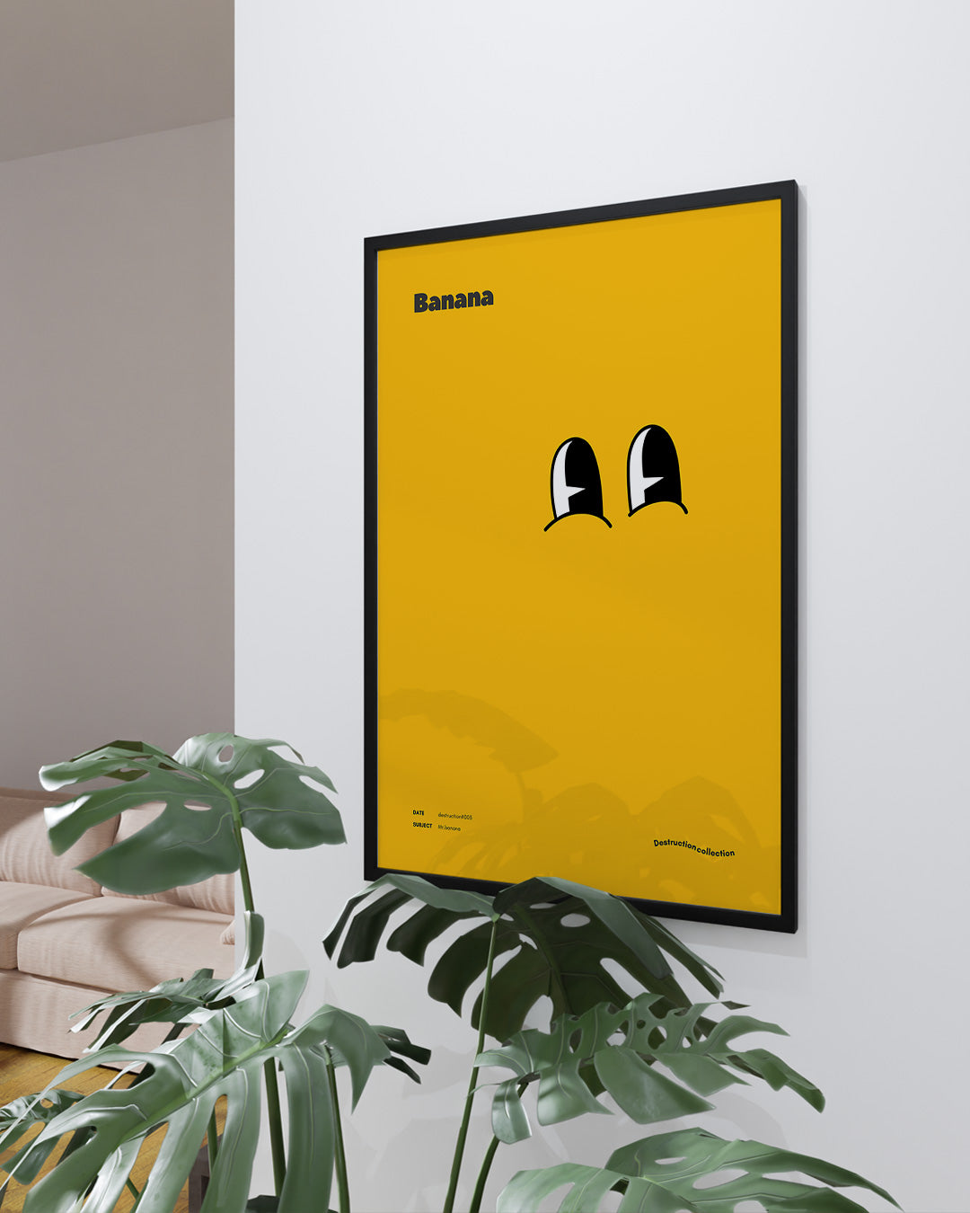 【ポスターのみ】Mr. Banana – Minimal Pop Art Posterアートポスター（A2,A3）