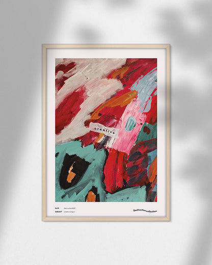 【ポスターのみ】Creative Chaos – Abstract Expressionism Posterアートポスター（A2,A3）