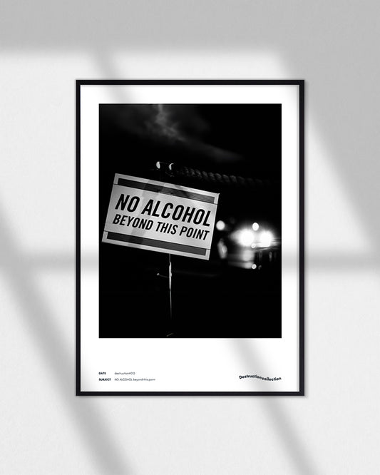 【ポスターのみ】No Alcohol – The Borderline Posterアートポスター（A2,A3）