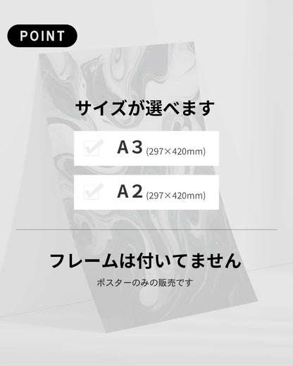 【ポスターのみ】Monochrome Currents Posterアートポスター（A2,A3）