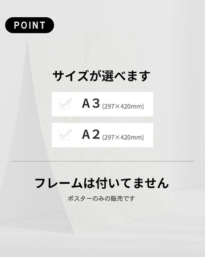 【ポスターのみ】Palm Traces Posterアートポスター（A2,A3）