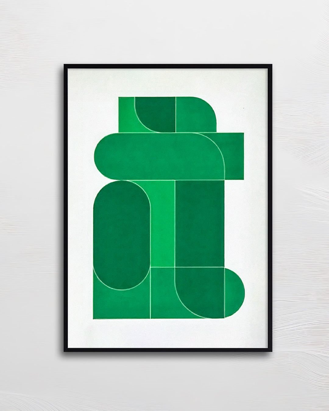 【ポスターのみ】Urban Geometry in Green Posterアートポスター（A2,A3）