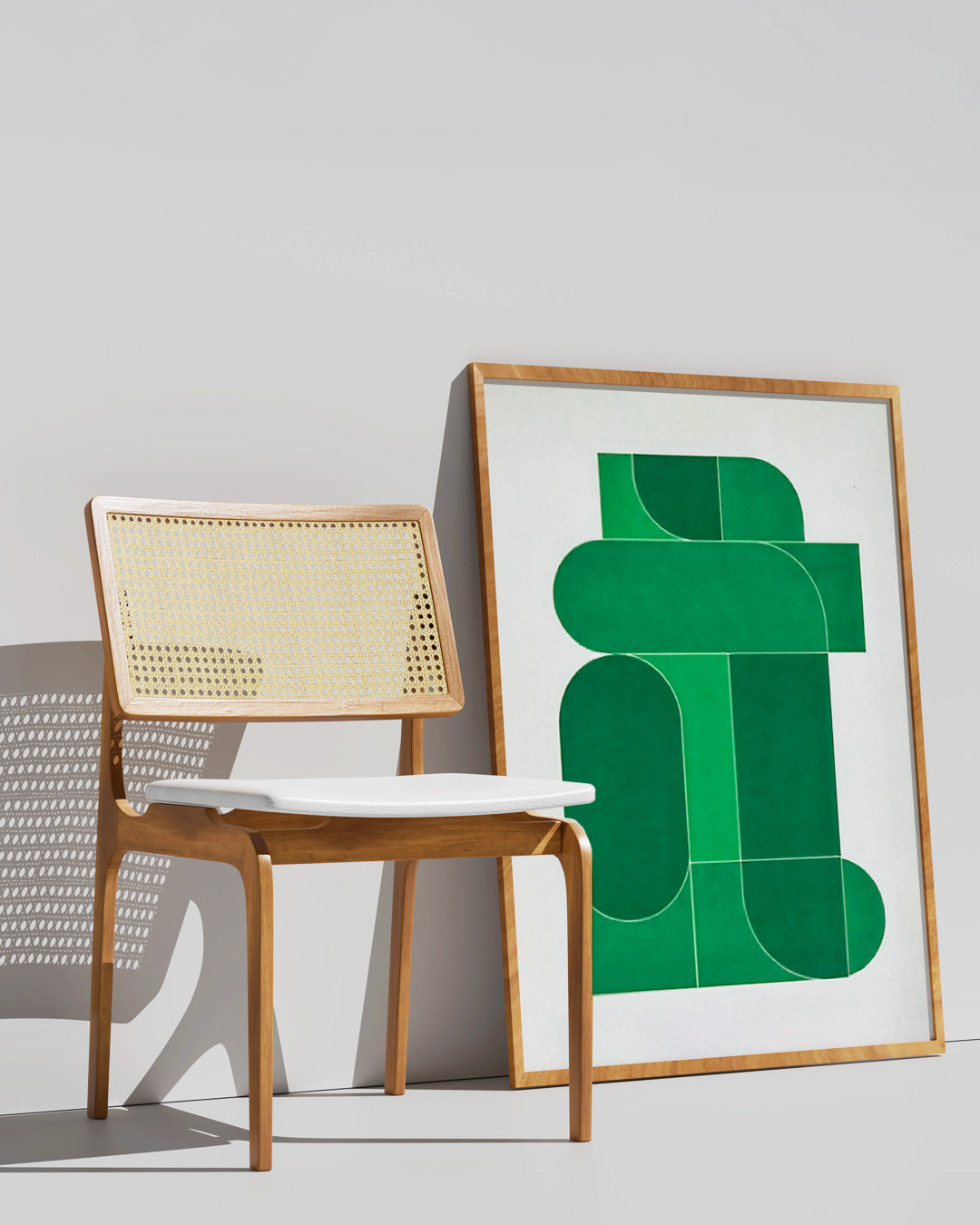 【ポスターのみ】Urban Geometry in Green Posterアートポスター（A2,A3）
